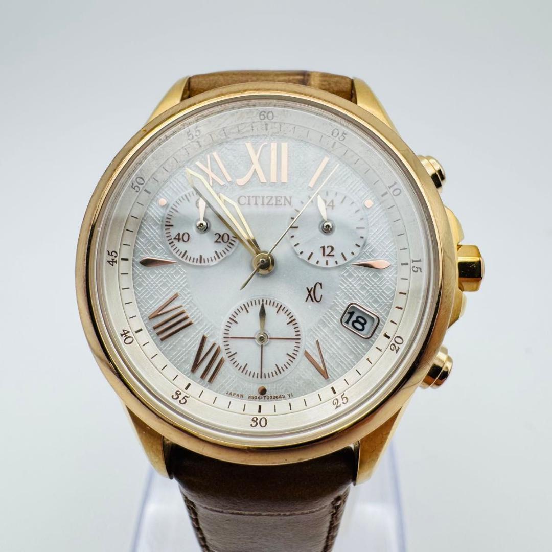 シチズン xC クロスシー レディース 腕時計 ソーラー ホワイト ゴールド