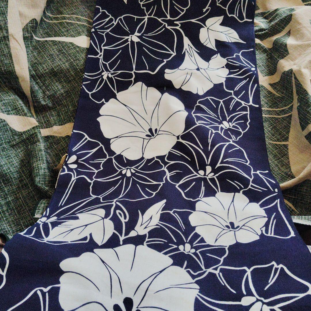 は*な様 浴衣反物　竺仙　あさがお柄