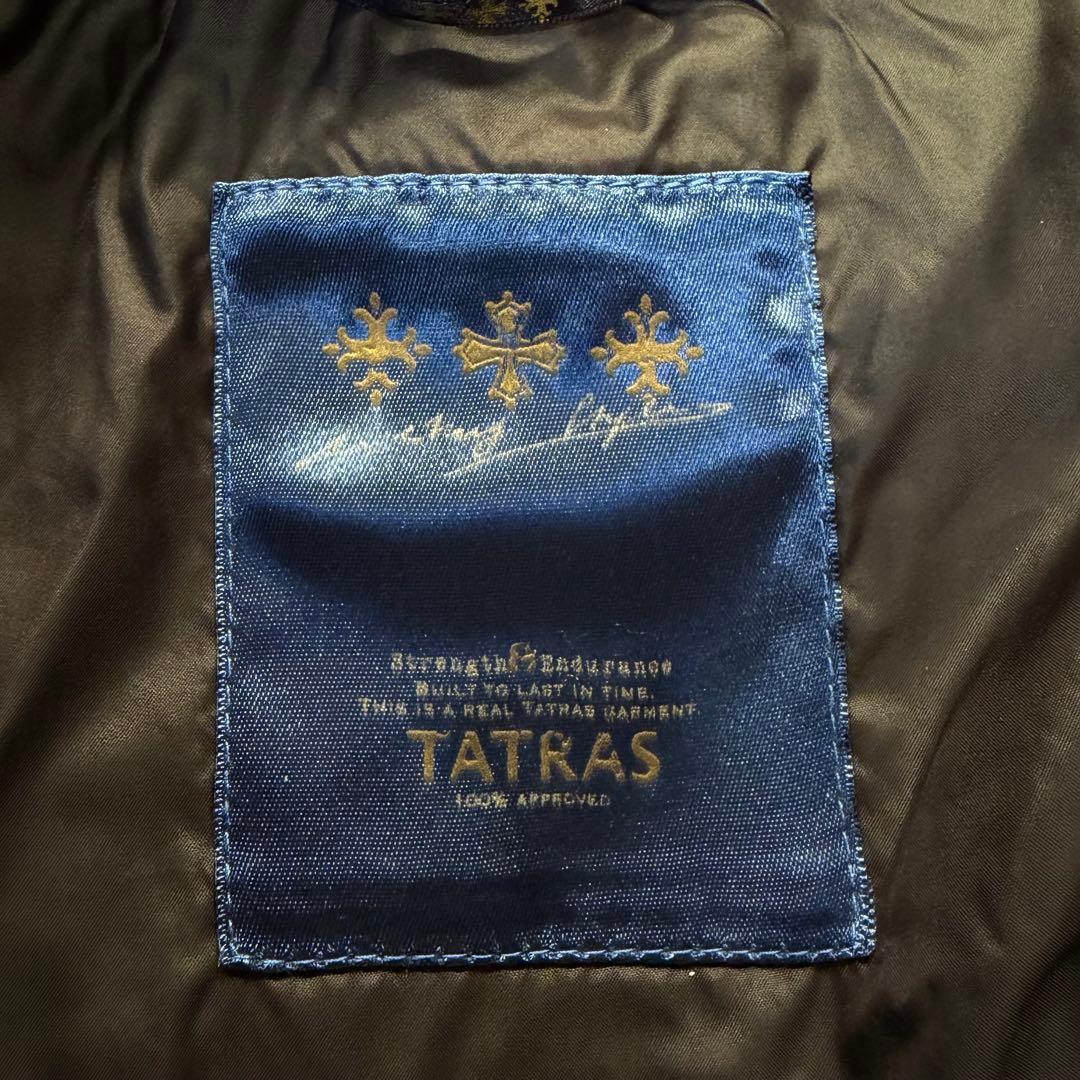 TATRAS タトラス　ノーカラー　ダウンジャケット　ロング　ネイビー　Lサイズ