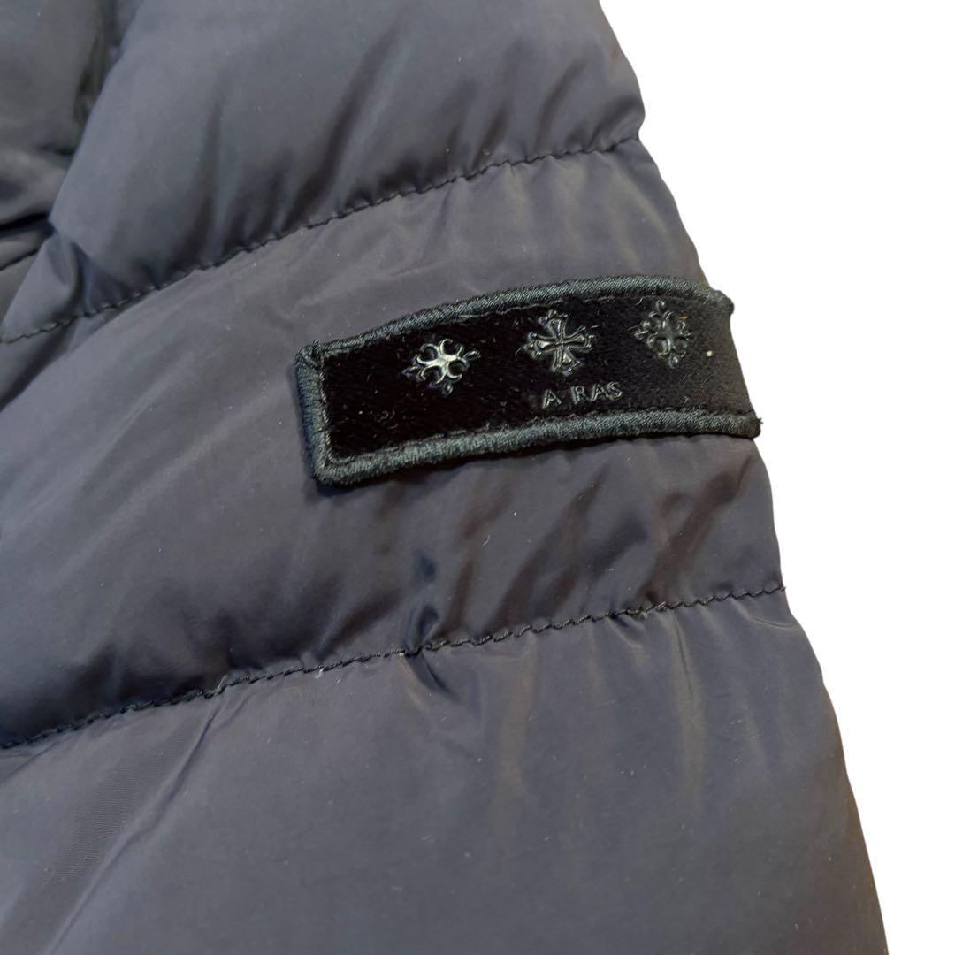 TATRAS タトラス　ノーカラー　ダウンジャケット　ロング　ネイビー　Lサイズ