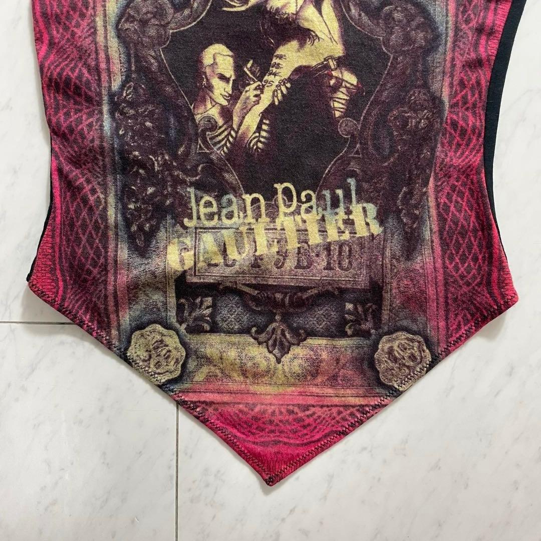 ジャンポールゴルチエ ホルターネックキャミソール タトゥーアーティスト柄