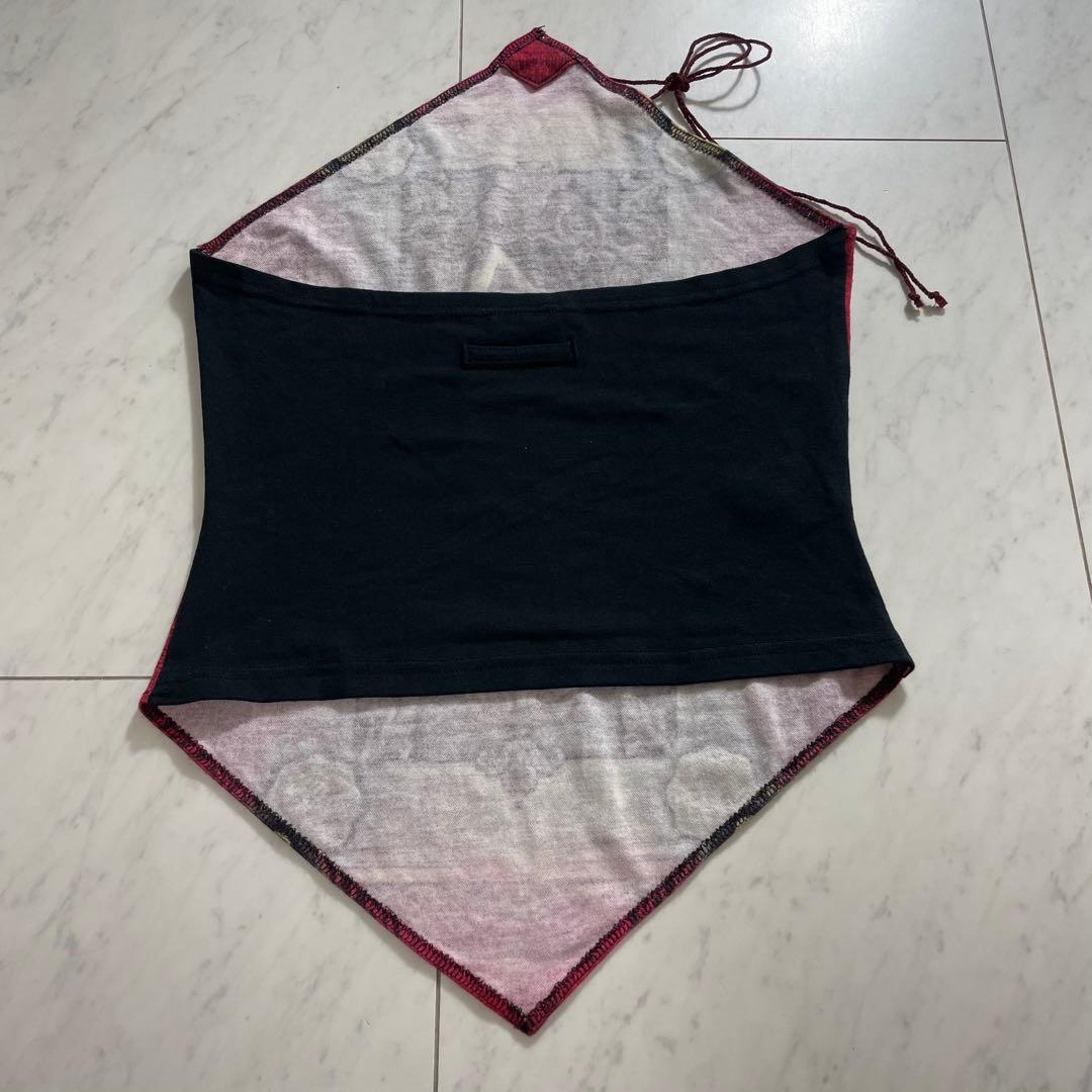 ジャンポールゴルチエ ホルターネックキャミソール タトゥーアーティスト柄