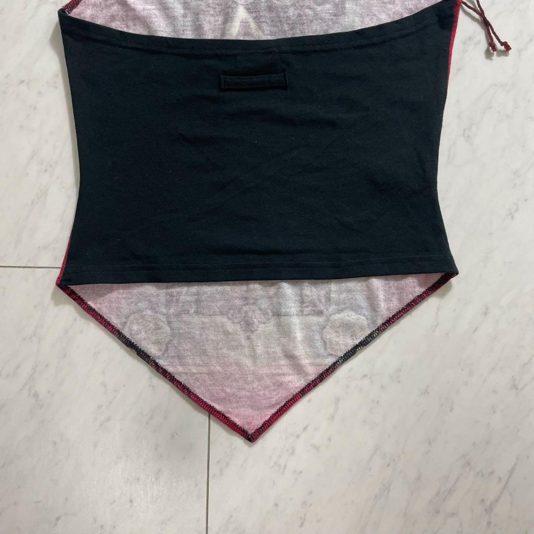 ジャンポールゴルチエ ホルターネックキャミソール タトゥーアーティスト柄