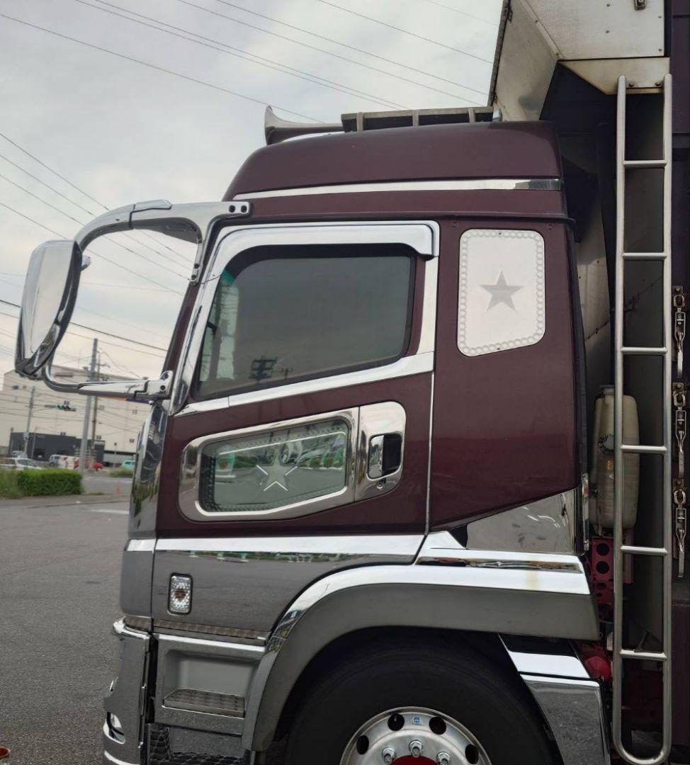 17スーパーグレート等　ハイルーフライン&寝台アッパーモール　鏡面ステンレス