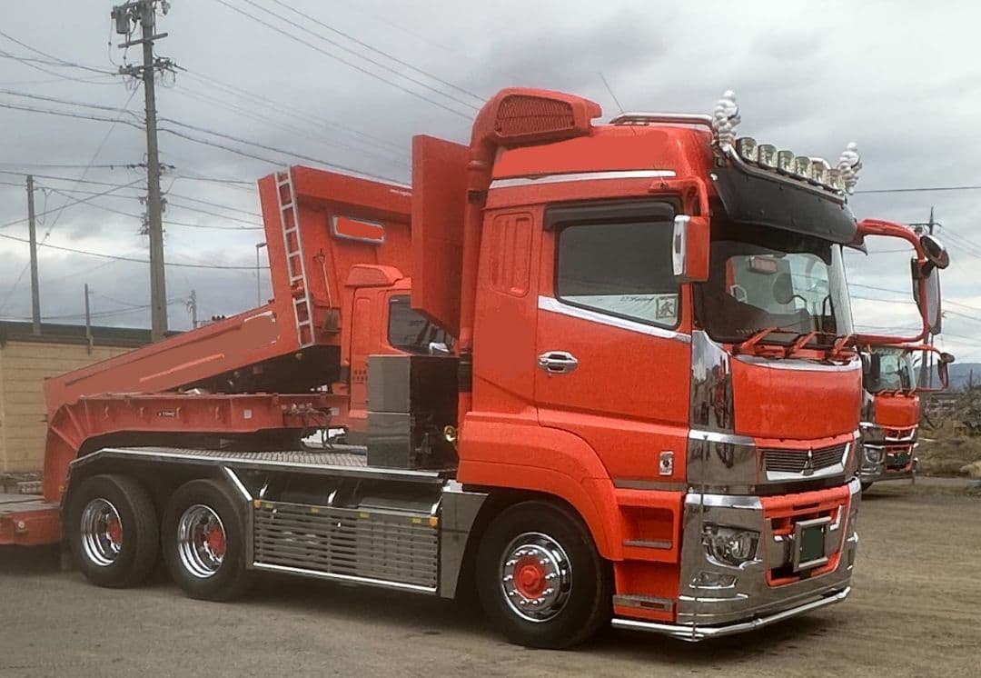 17スーパーグレート等　ハイルーフライン&寝台アッパーモール　鏡面ステンレス