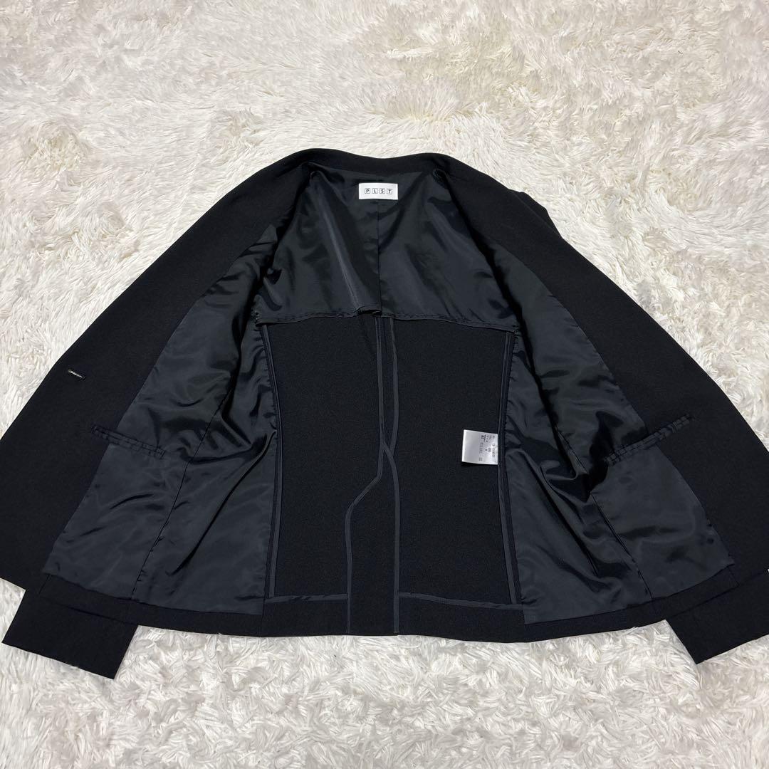 【未使用に近い】PLST　プラステ　セットアップ　ノーカラー　ブラック　Mサイズ