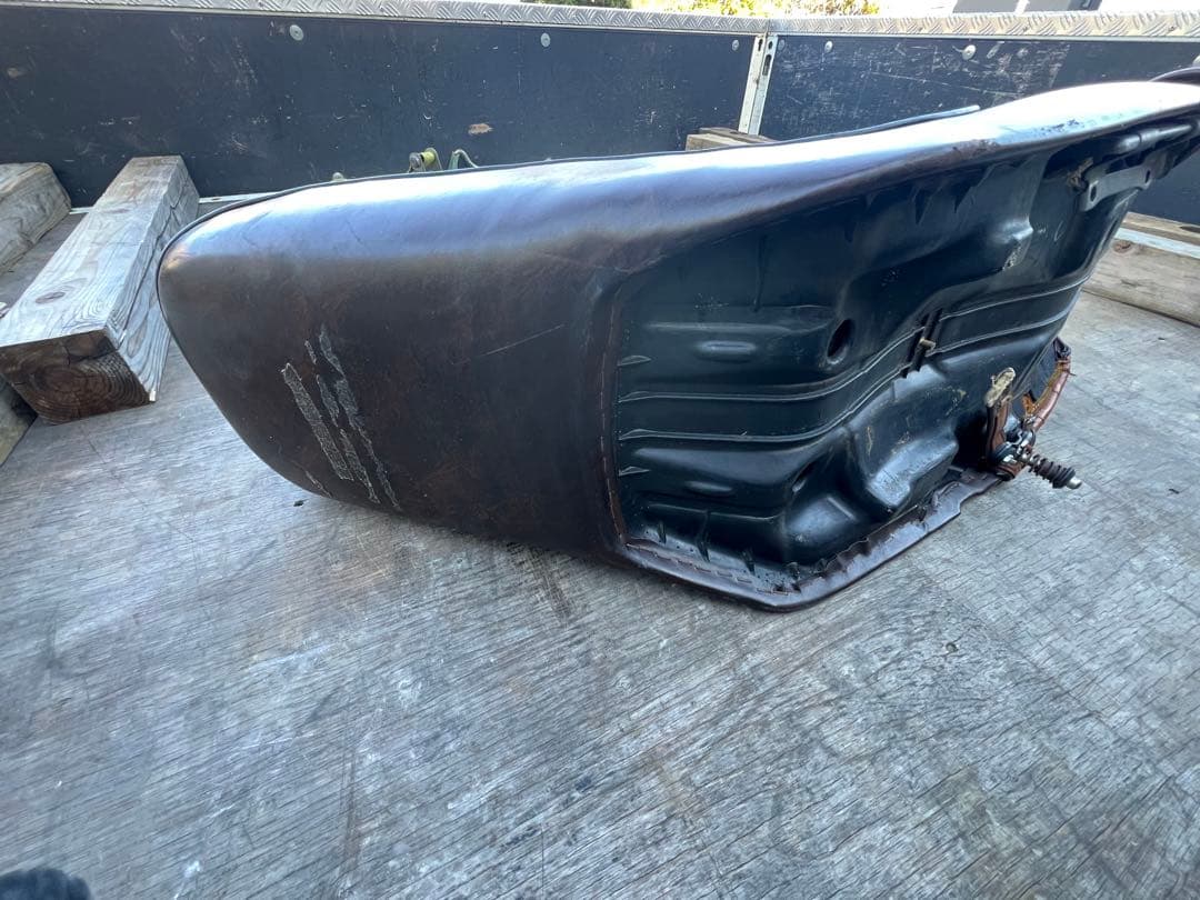 【CBX400F】3段シート　ブラウン　取り付け金具付き