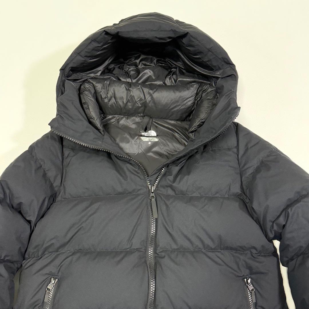 ザノースフェイス ウィンドストッパーダウンシェルコート フード ブラック XL