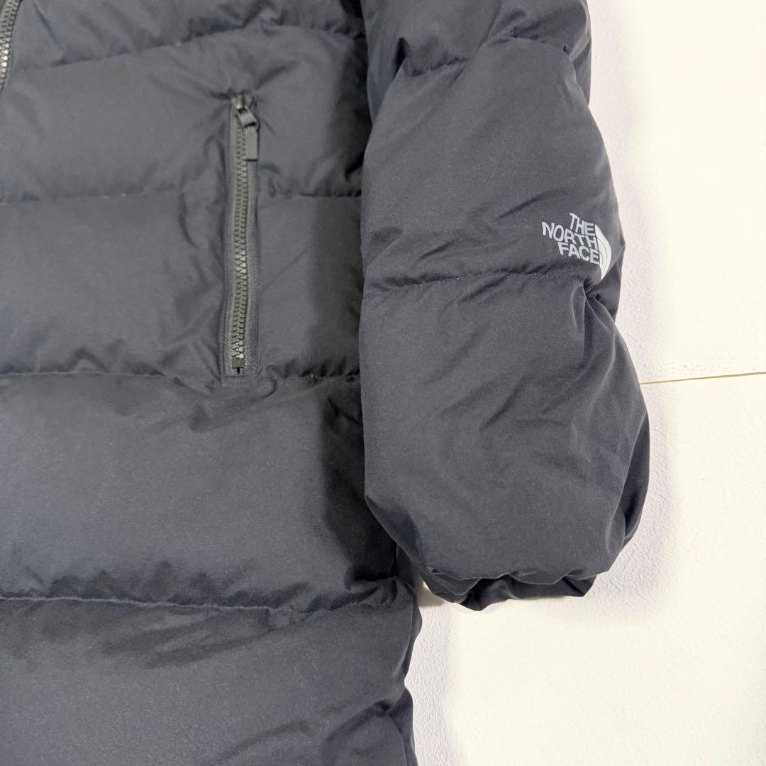 ザノースフェイス ウィンドストッパーダウンシェルコート フード ブラック XL