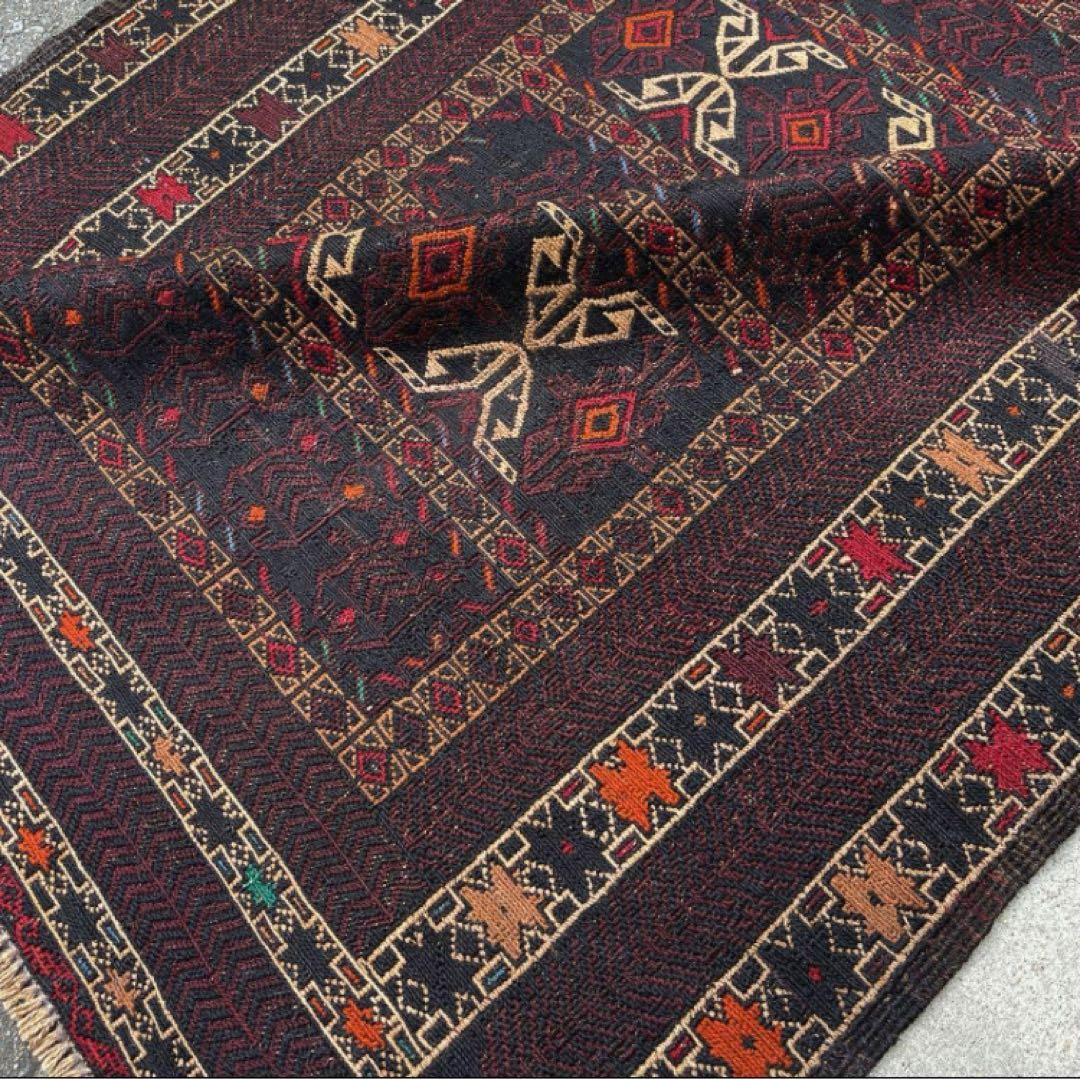 キリム 手織りスザニ スーパー ヴィンテージ 118cmx190cm ラグ