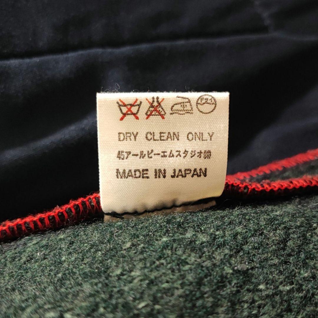 45rpm ダッフルコート チェック柄 ショート丈 サイズ3 Lサイズ