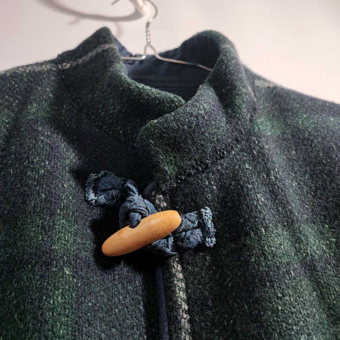 45rpm ダッフルコート チェック柄 ショート丈 サイズ3 Lサイズ