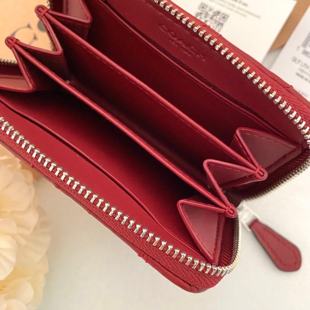 新品　正規品☆COACH コーチ　ケース　レッド　キルティング