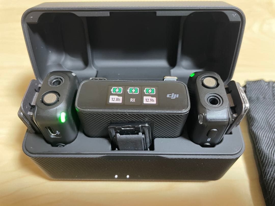 DJI Mic トランスミッター2個 レシーバー 充電器　(箱 取扱説明書無し)