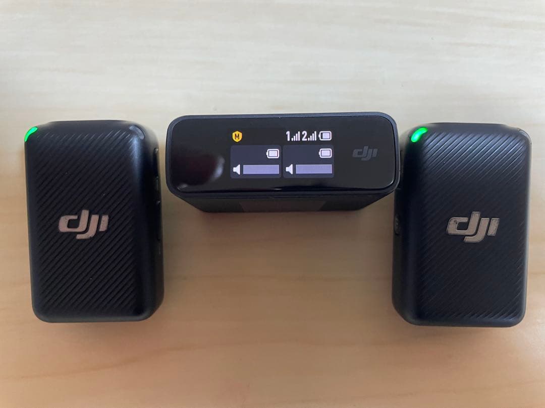 DJI Mic トランスミッター2個 レシーバー 充電器　(箱 取扱説明書無し)