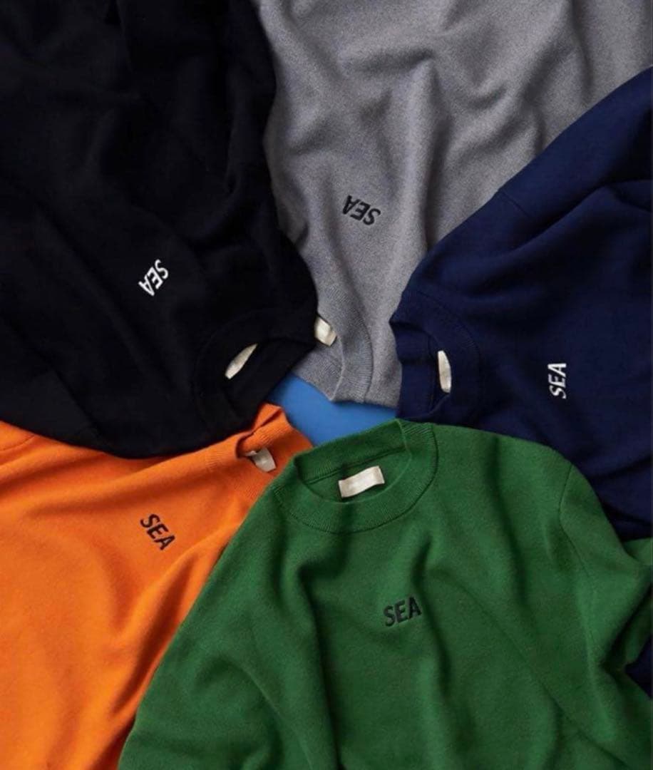 WIND AND SEA COTTON CASHMERE KNIT ネイビーXL