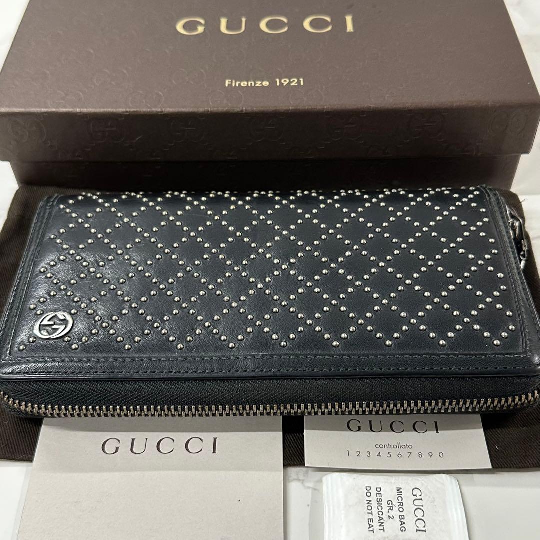 超良品‼️ グッチ　GUCCI 長財布　インターロッキングGG ラウンドファスナー