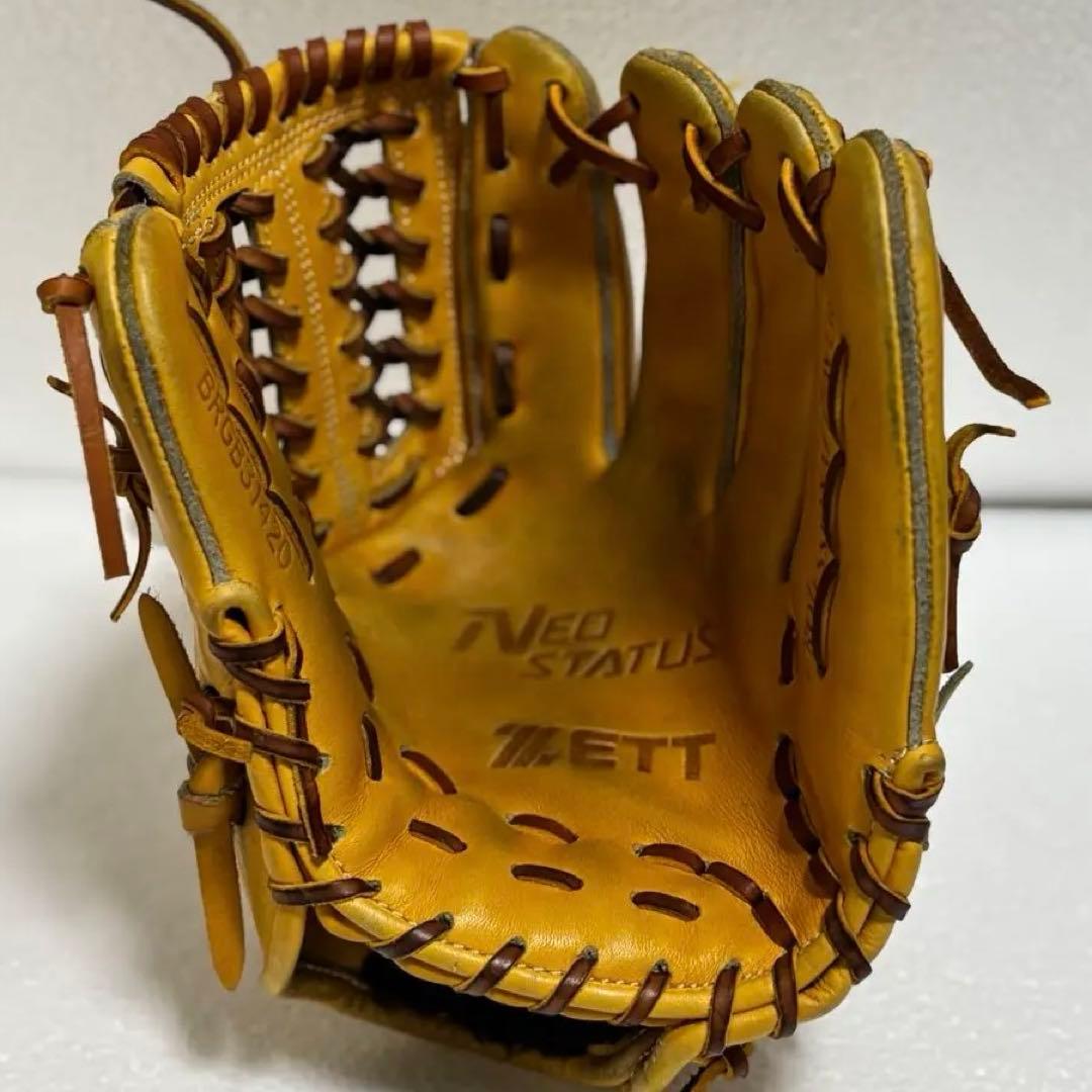 カメヤマ ZETT ネオステイタス 内野用 グローブ 硬式 高校野球対応