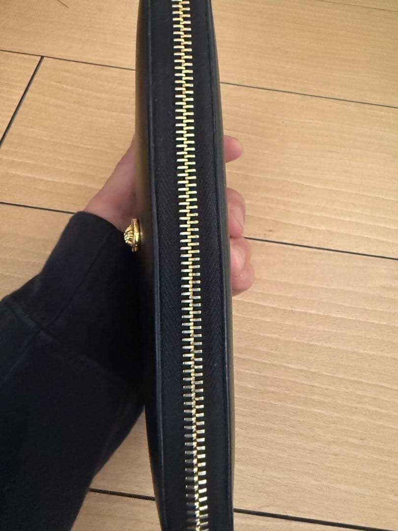 VERSACE 黒 レザー 長財布
