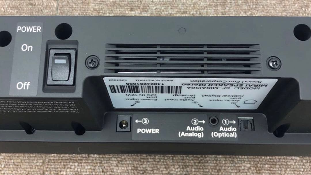 【美品】　テレビ用スピーカー ミライスピーカー SF-MIRAIS6A