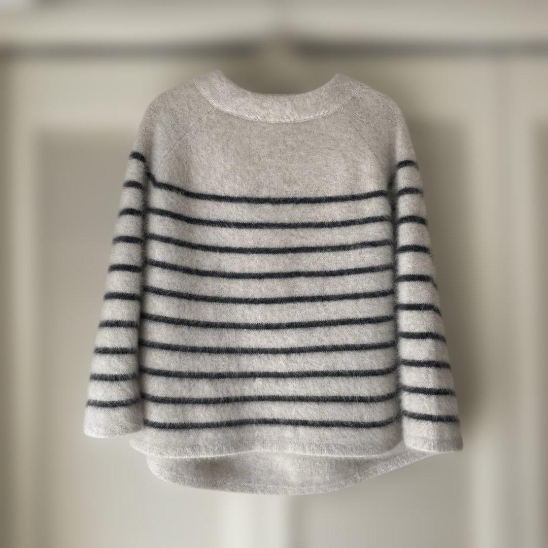 再値下げ！今期の新品未使用品！ビアズリーのカシミヤ混ファーニットポンチョ