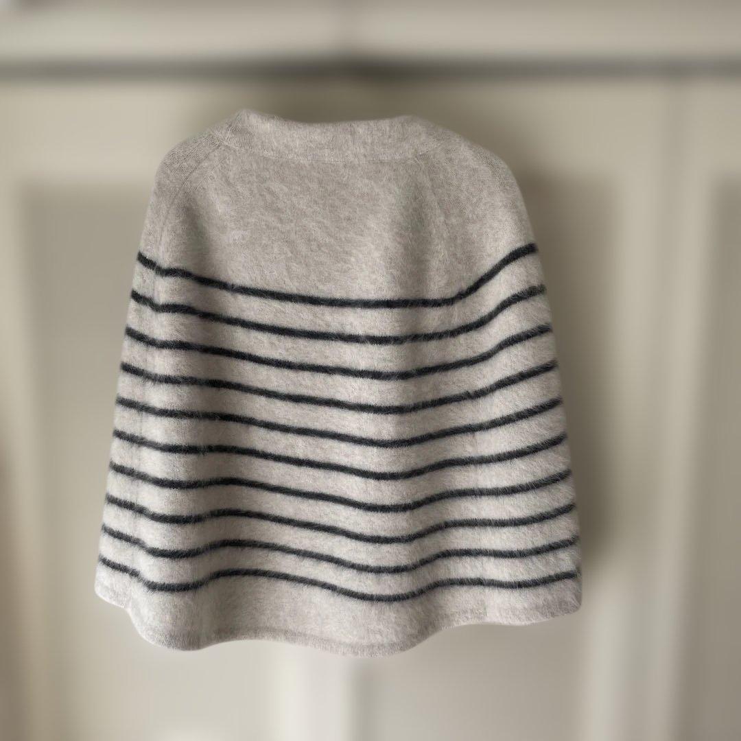 再値下げ！今期の新品未使用品！ビアズリーのカシミヤ混ファーニットポンチョ