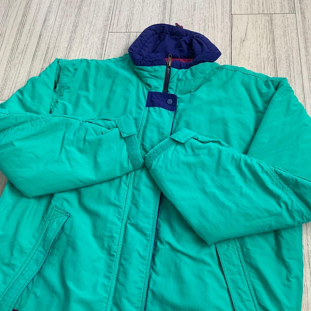 90s フォールラインインサレーテッド　M〜Lサイズ相当　エメラルドグリーン