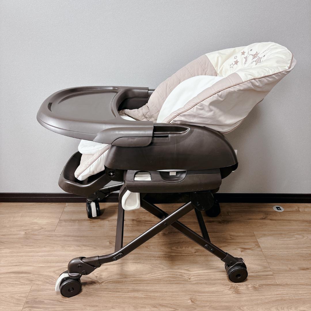 【美品】Combi ネムリラ AUTO SWING 電動ハイローチェア 人気星柄