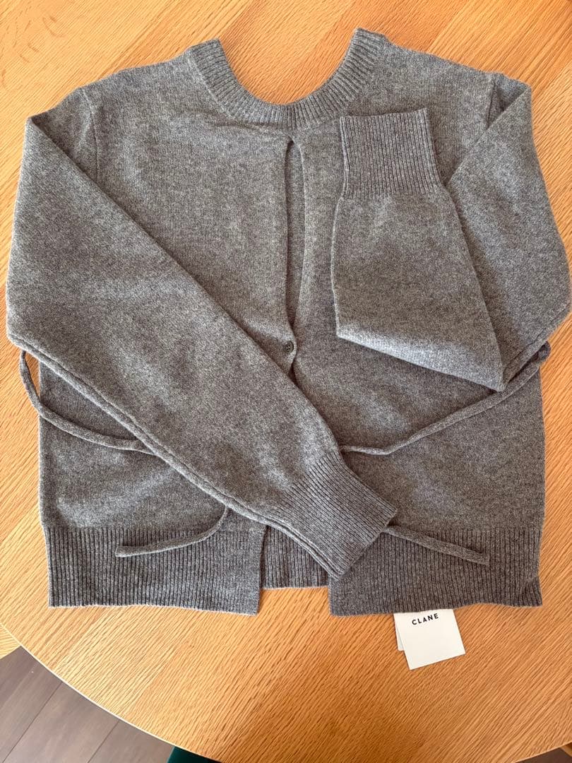 Suzu×CLANE W FACE CENTER SLIT KNIT TOPS