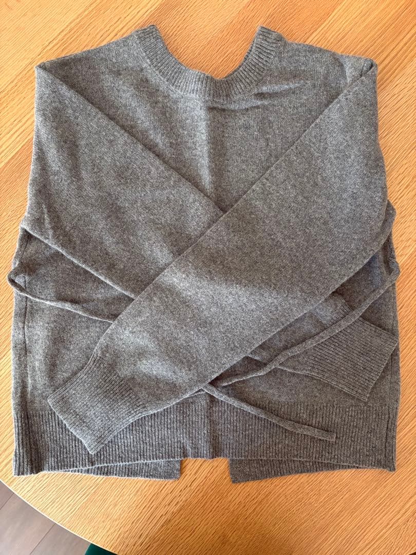 Suzu×CLANE W FACE CENTER SLIT KNIT TOPS