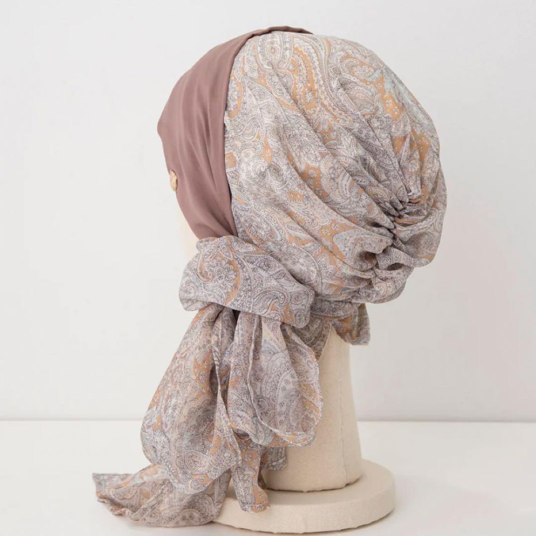 BAREN スカーフハット(Mサイズ) PaisleyBrown 医療用