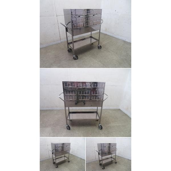 美品■福美商会■ステンレス製■メディカルワゴン■キャスター付き■インダストリアル