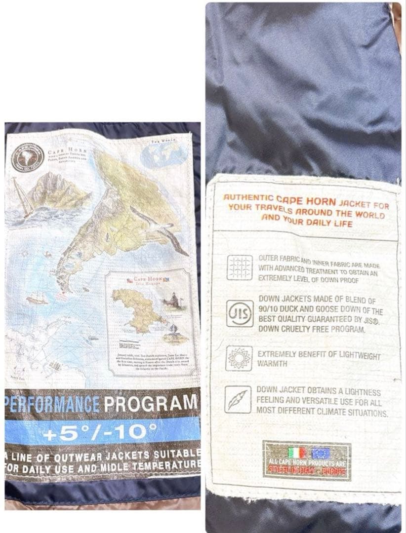 未使用級✨ ケープホーン CAPEHORN ファー付きダウンコート ネイビー