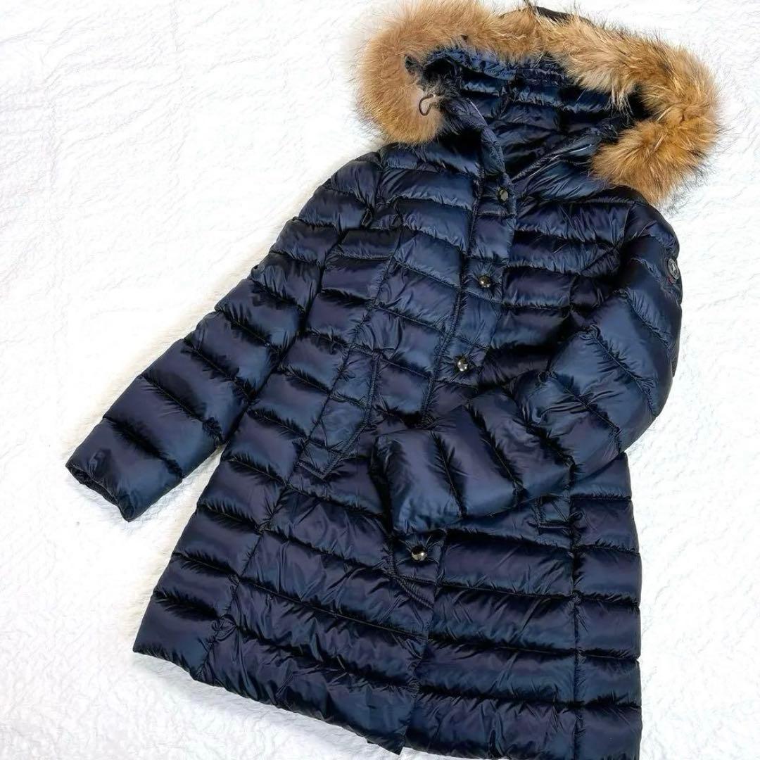未使用級✨ ケープホーン CAPEHORN ファー付きダウンコート ネイビー