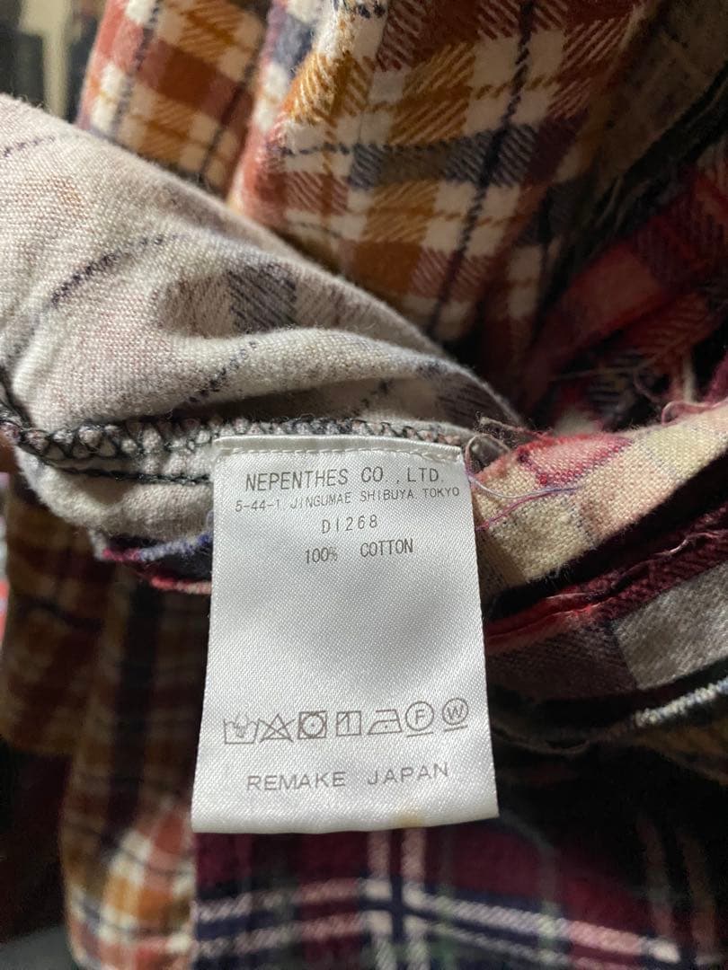 Rebuild by Needles マルチチェック長袖シャツ