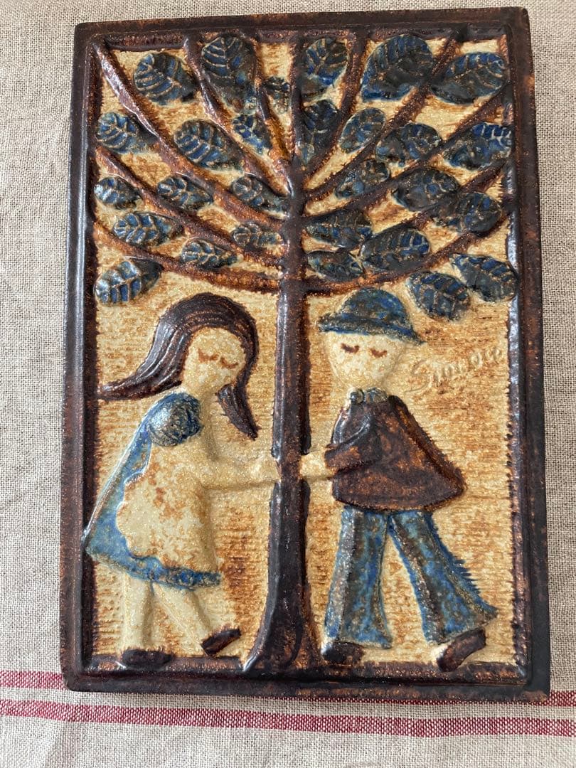 デンマーク　陶器　ウォールデコレーション陶版