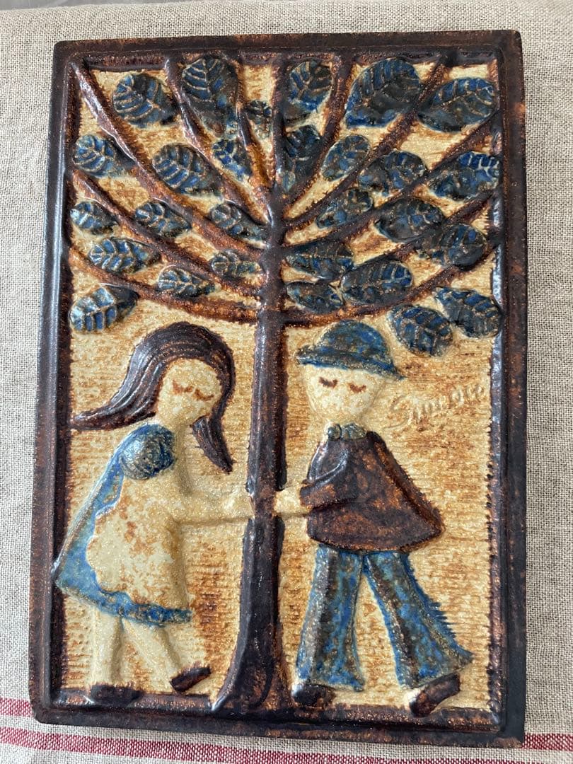 デンマーク　陶器　ウォールデコレーション陶版