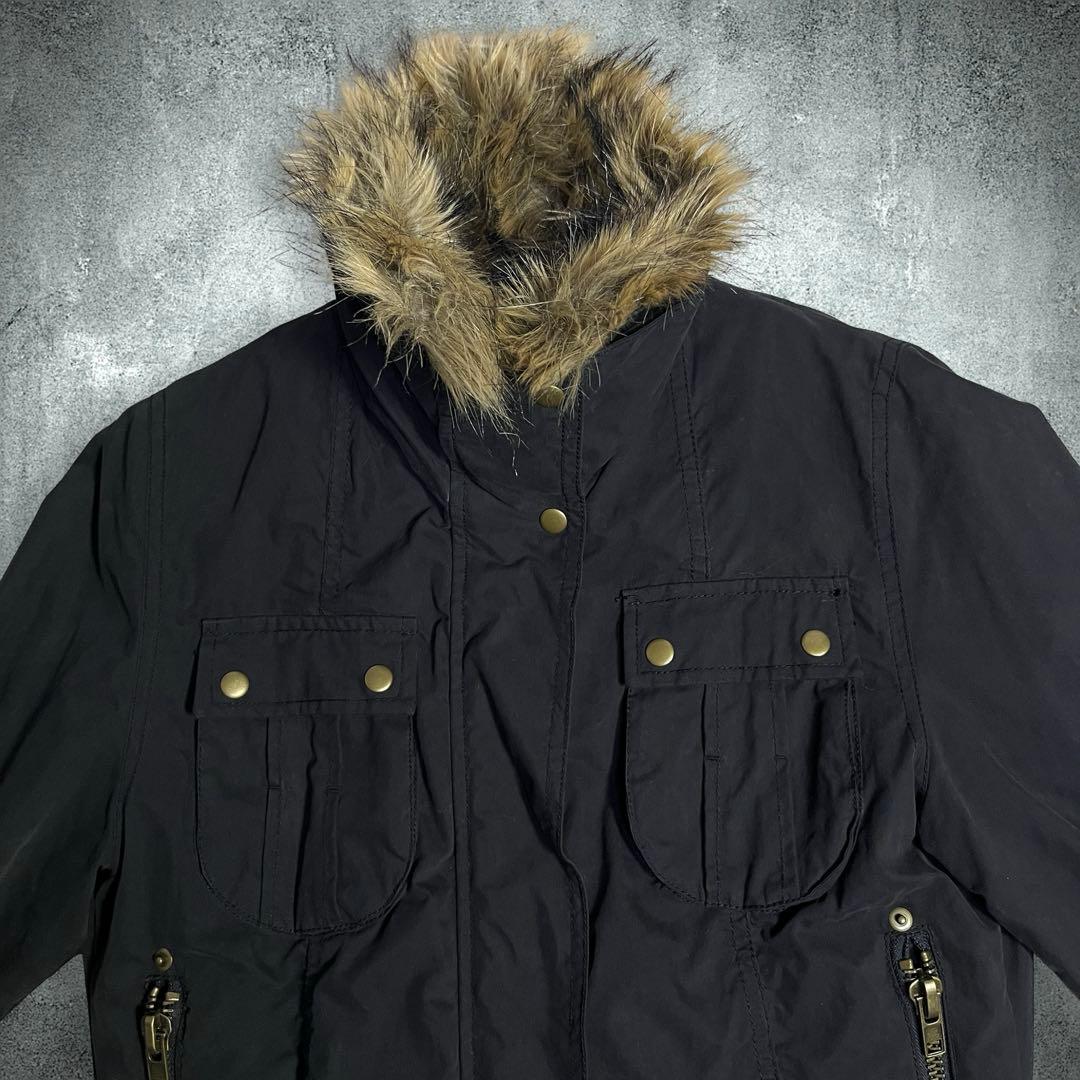 y2k 00s N2B ミリタリージャケット 平成ギャル 短丈 ファー