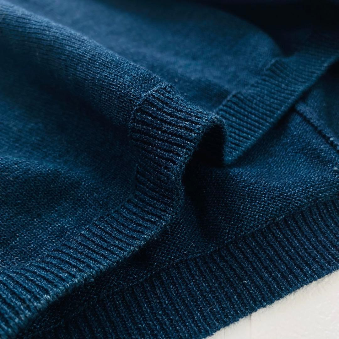 3172A 【45R】育てるボウタイコットンニット インディゴ