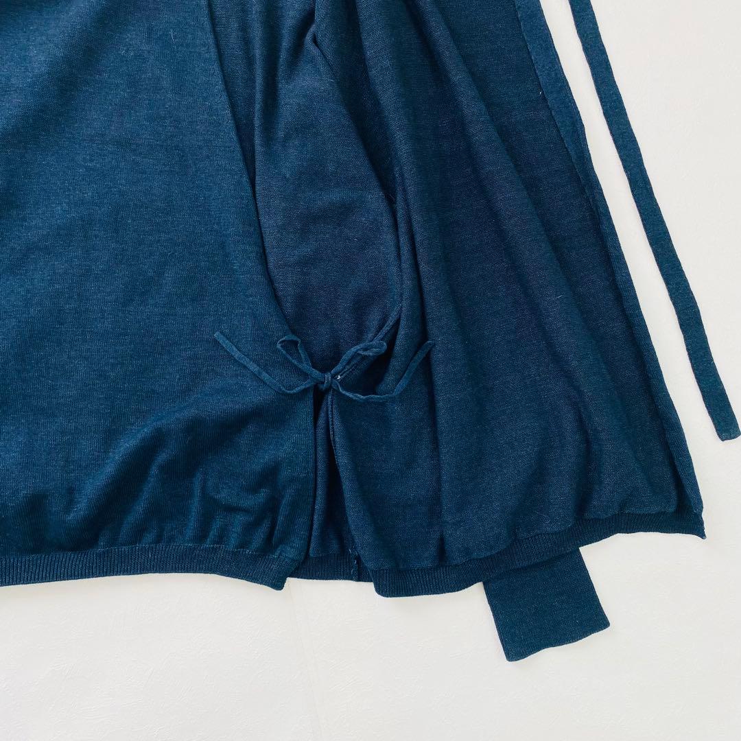 3172A 【45R】育てるボウタイコットンニット インディゴ