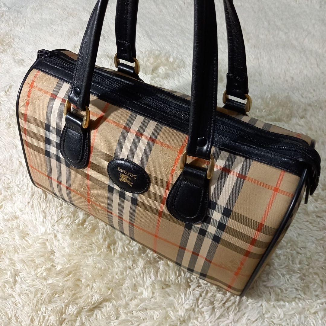 Burberrys　バーバリー　ノバチェック　ボストンバッグ　シャドーホースロゴ