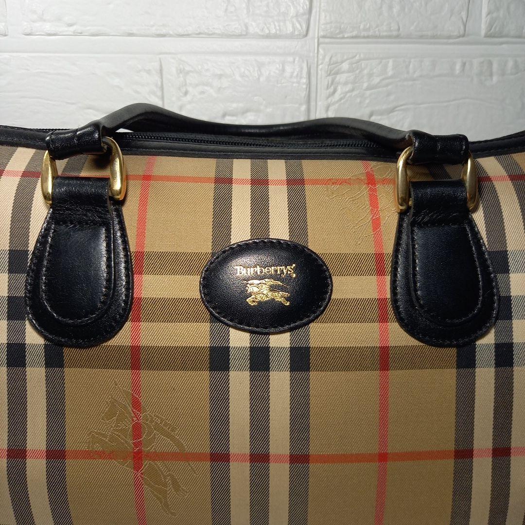 Burberrys　バーバリー　ノバチェック　ボストンバッグ　シャドーホースロゴ