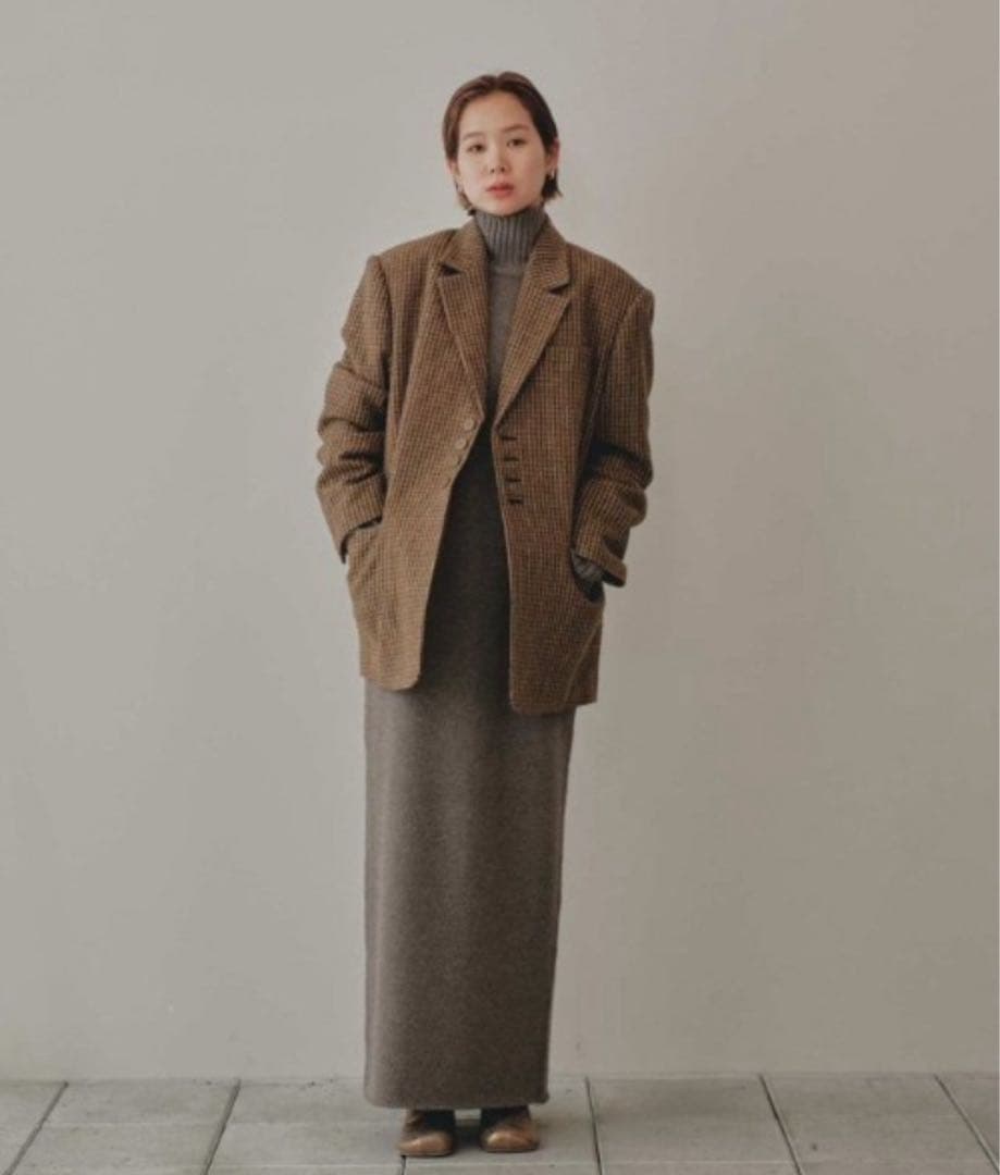 ジャケット・アウター Wool100% Check Jacket 36