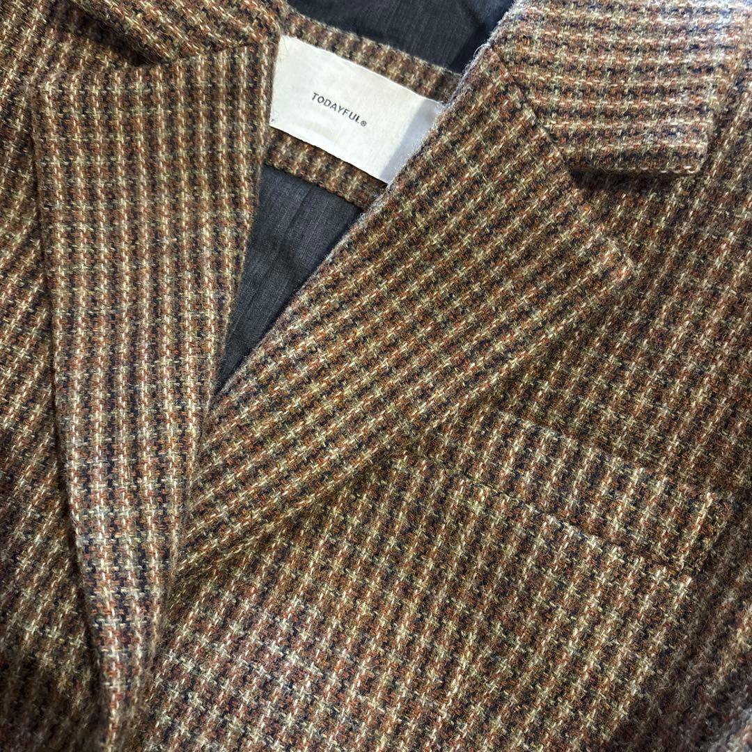 ジャケット・アウター Wool100% Check Jacket 36
