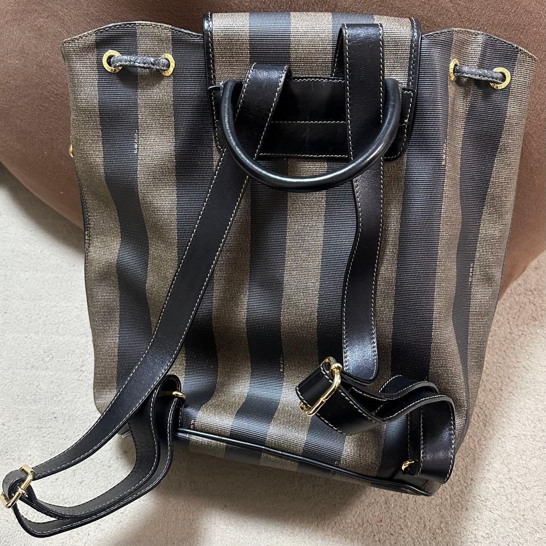 FENDI フェンディ　ペカン柄　リュック　PVC　巾着　バックパック