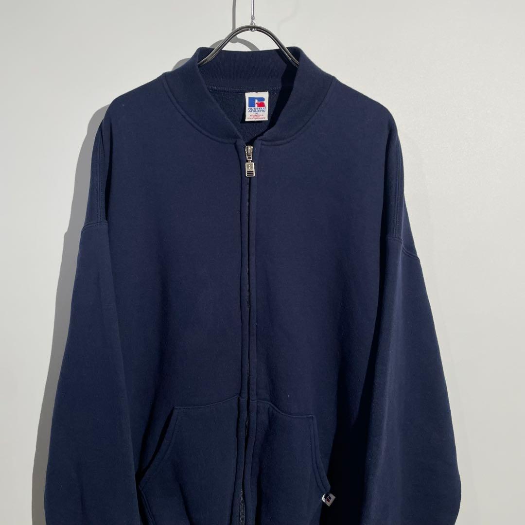 90s RUSSELL スウェットカーディガン　ジップアップ　メキシコ製