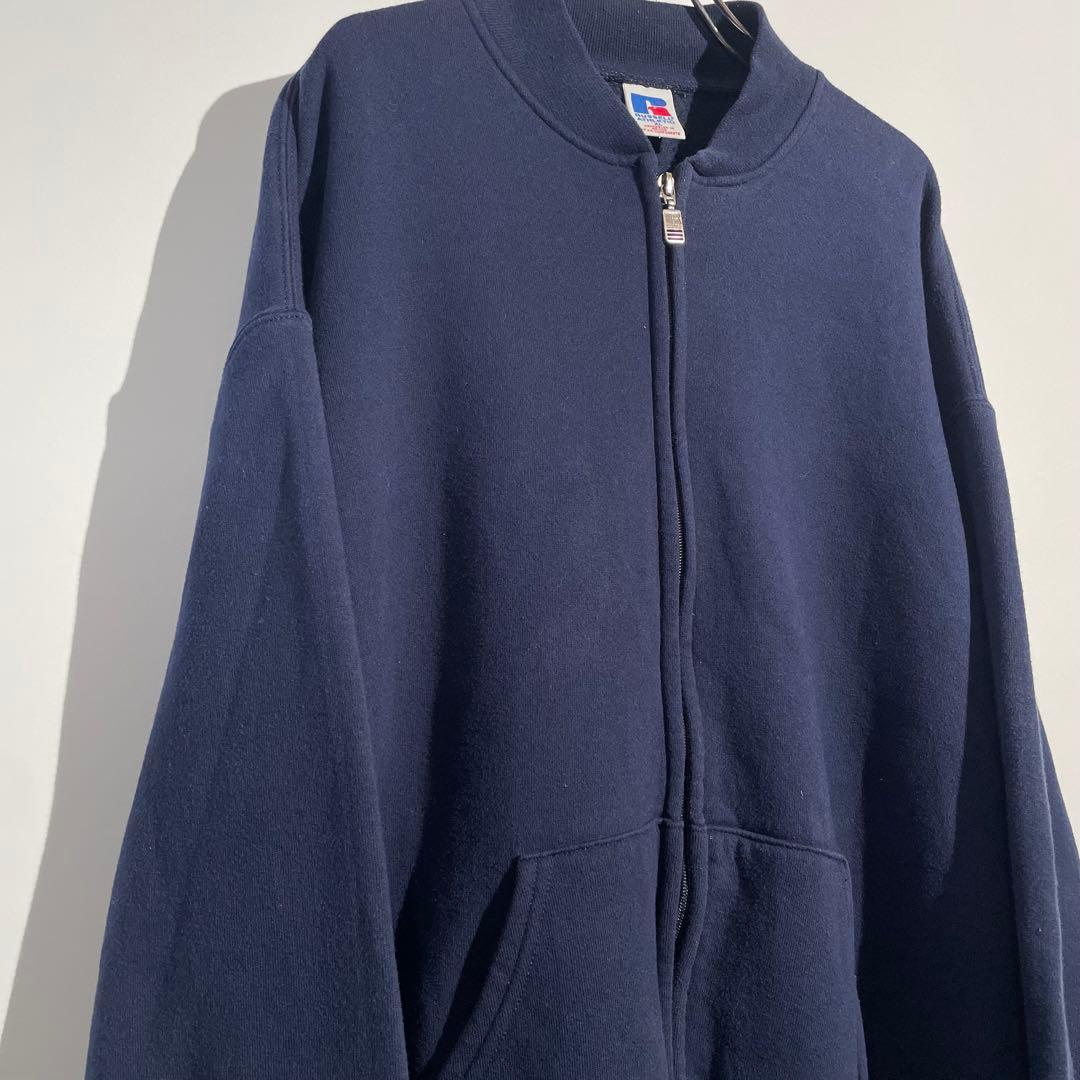 90s RUSSELL スウェットカーディガン　ジップアップ　メキシコ製