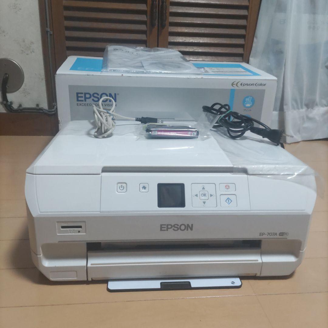 【ジャンク品】EPSON EP-707A プリンター 本体【説明書・箱付】