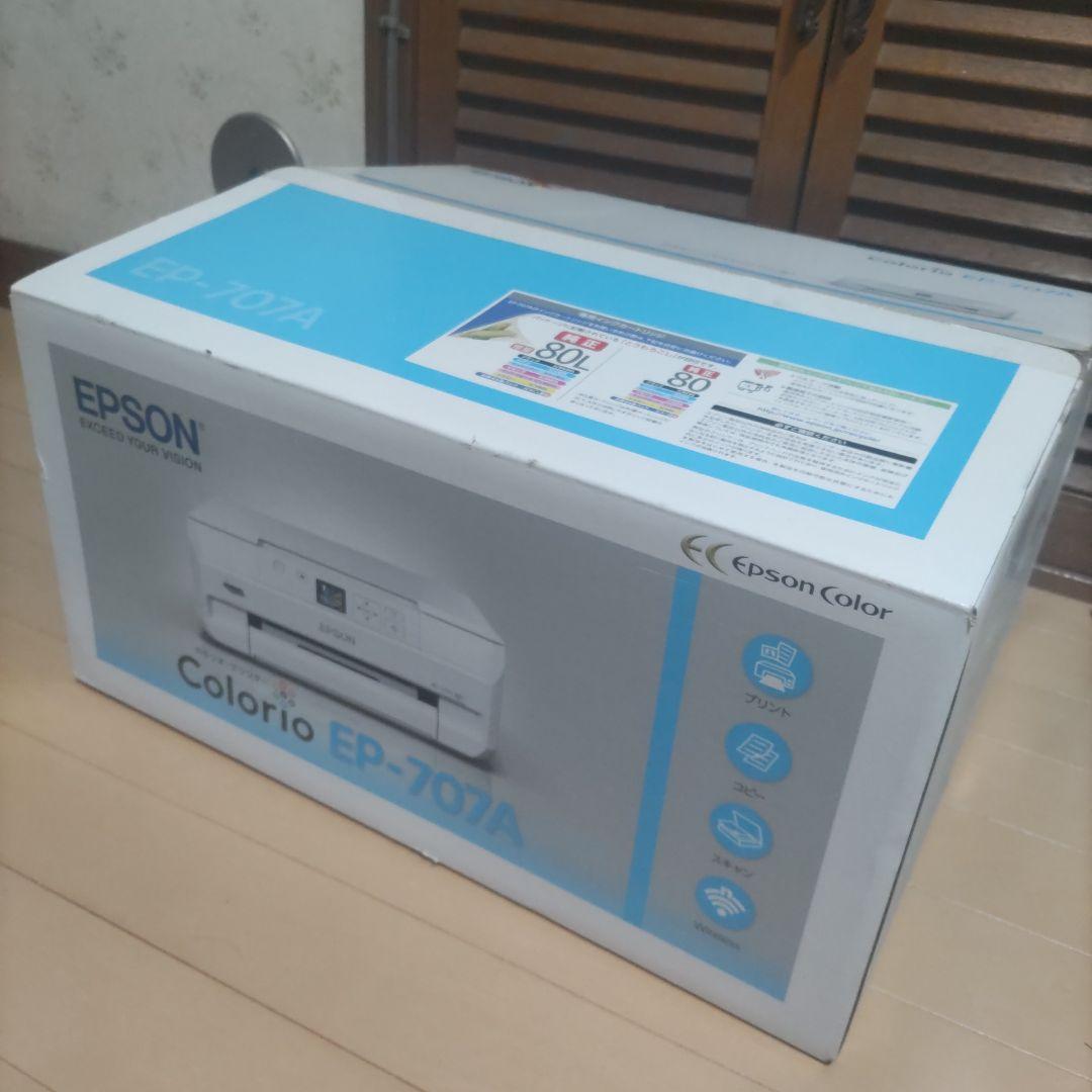 【ジャンク品】EPSON EP-707A プリンター 本体【説明書・箱付】