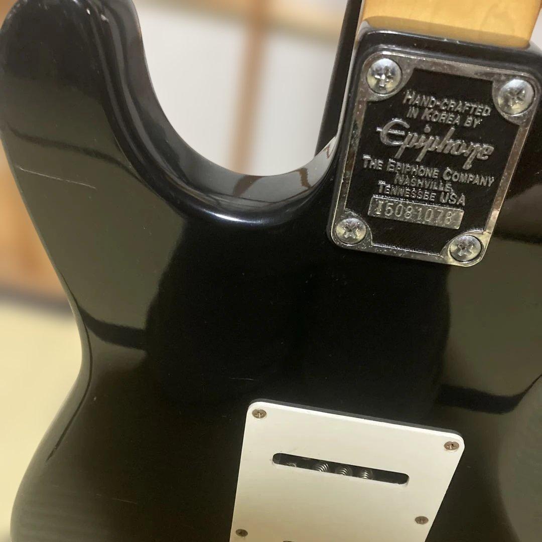 Epiphone ストラトタイプ ギター ブラック
